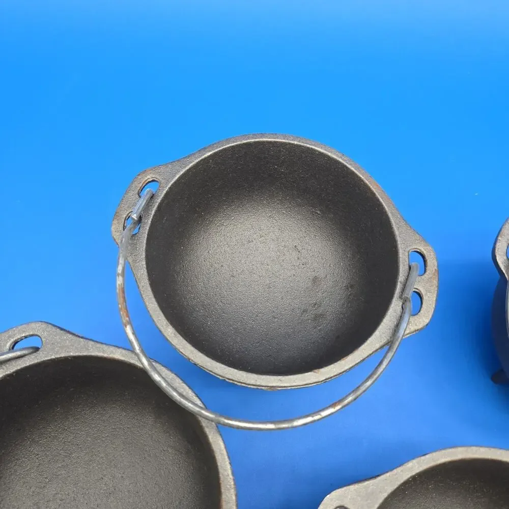 Vintage Lodge Original Cajun Cast Iron Gumbo Bowls Set of 4 w/ Box & Recipe
